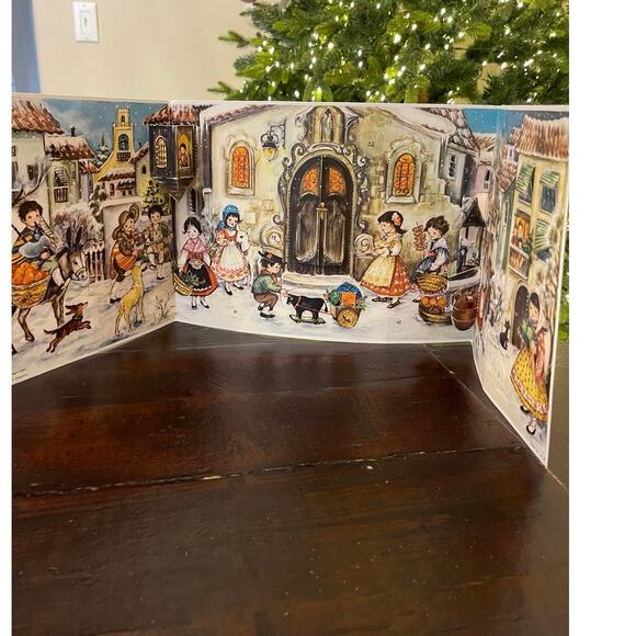 Rs Stuttgart Rohr Advent Calendar Tri Fold 3D W Spain Christmas Town Story - Picture 1 of 3